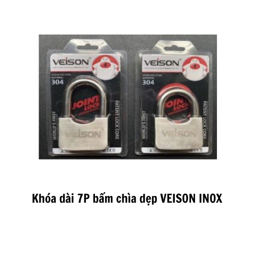 Khóa dài 7P bấm chìa dẹp VEISON INOX