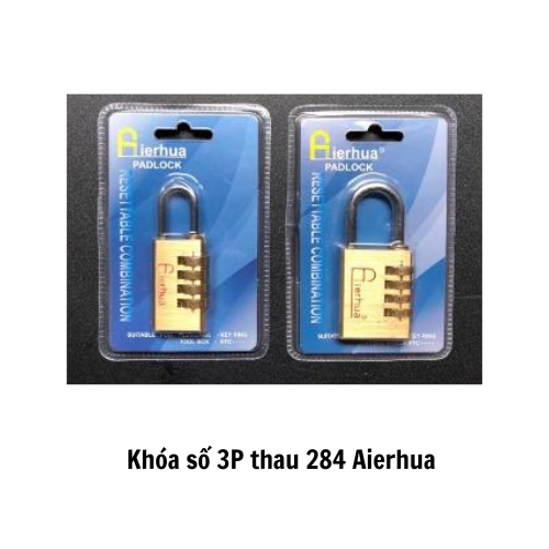 Khóa số 3P thau 284 Aierhua