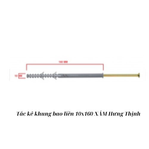 Tắc kê khung bao liền 10x160 XÁM Hưng Thịnh