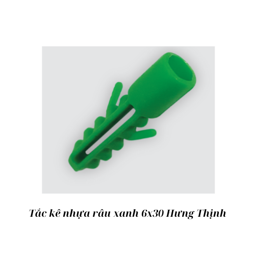 Tắc kê nhựa râu xanh 6x30 Hưng Thịnh