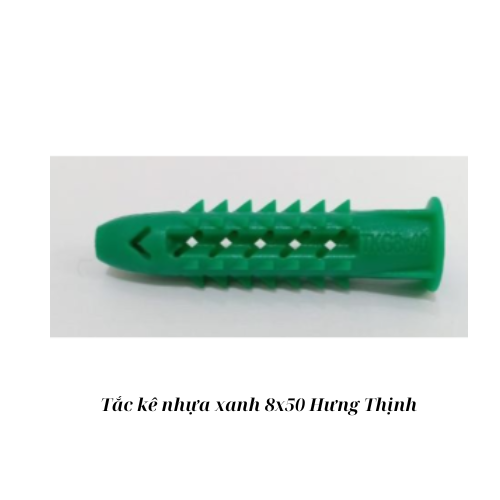 Tắc kê nhựa xanh 8x50 Hưng Thịnh