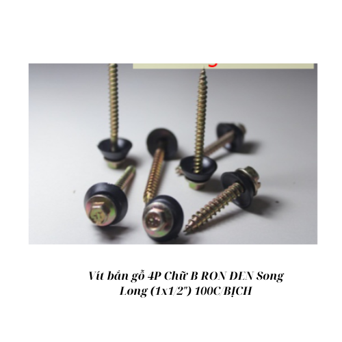 Vít bắn gỗ 4P Chữ B RON ĐEN Song Long (1x1/2") 100C/BỊCH