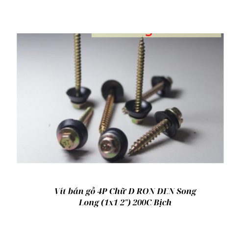 Vít bắn gỗ 4P Chữ D RON ĐEN Song Long (1x1/2") 200C/Bịch