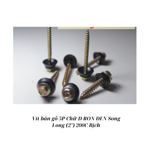 Vít bắn gỗ 5P Chữ D RON ĐEN Song Long (2'') 200C/Bịch