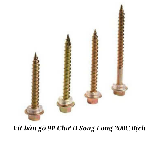 Vít bắn gỗ 9P Chữ D Song Long 200C/Bịch