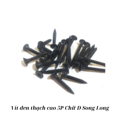 Vít đen thạch cao 5P Chữ D Song Long