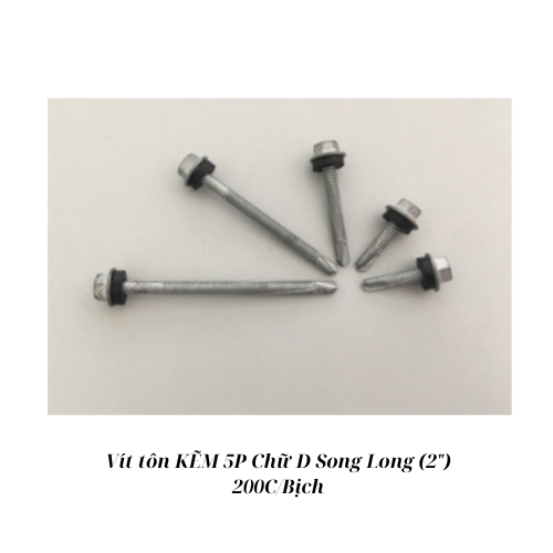 Vít tôn KẼM 5P Chữ D Song Long (2") 200C/Bịch