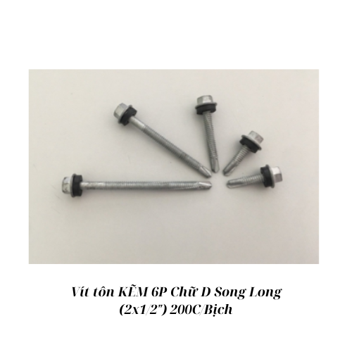 Vít tôn KẼM 6P Chữ D Song Long (2x1/2") 200C/Bịch