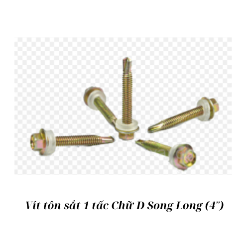 Vít tôn sắt 1 tấc Chữ D Song Long (4'')