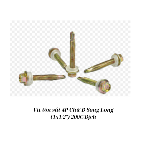 Vít tôn sắt 4P Chữ B Song Long (1x1/2") 200C/Bịch