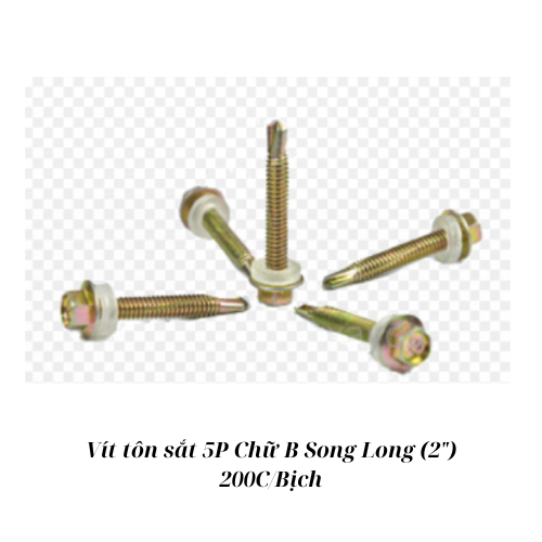 Vít tôn sắt 5P Chữ B Song Long (2") 200C/Bịch