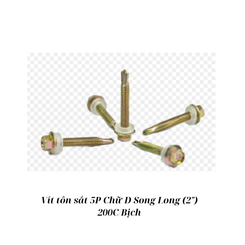 Vít tôn sắt 5P Chữ D Song Long (2") 200C/Bịch