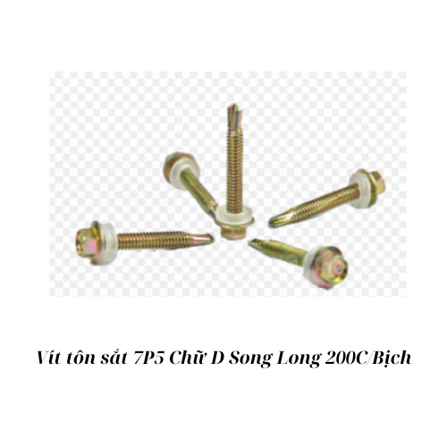 Vít tôn sắt 7P5 Chữ D Song Long 200C/Bịch