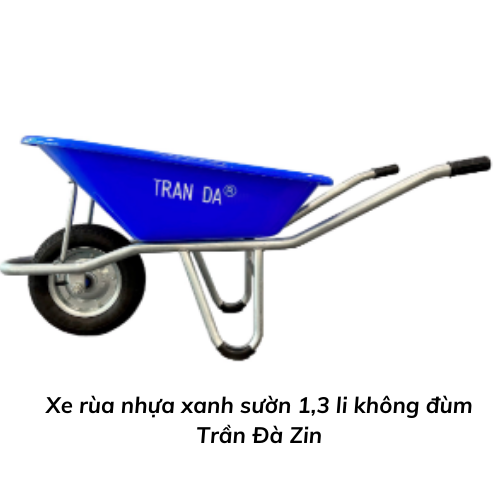 Xe rùa nhựa xanh sườn 1,3 li không đùm Trần Đà Zin