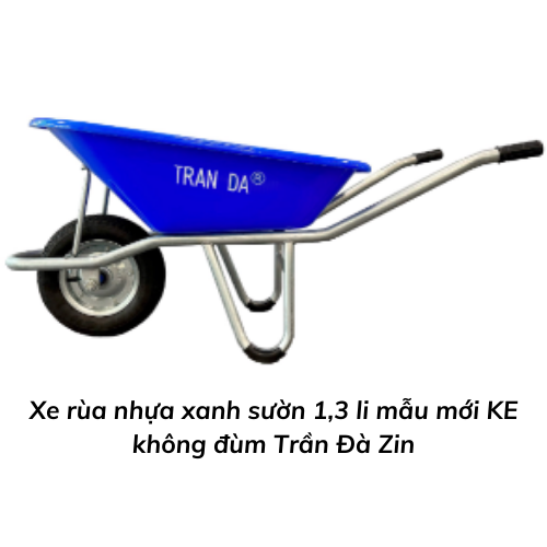 Xe rùa nhựa xanh sườn 1,3 li mẫu mới KE không đùm Trần Đà Zin