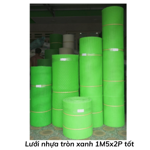 Lưới nhựa tròn xanh 1M5x2P tốt