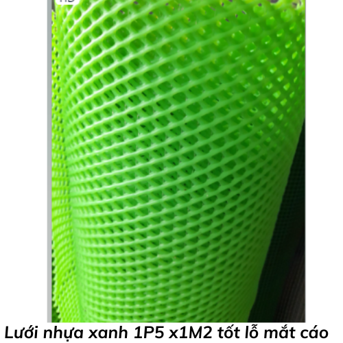 Lưới nhựa xanh 1P5 x1M2 tốt lỗ mắt cáo 