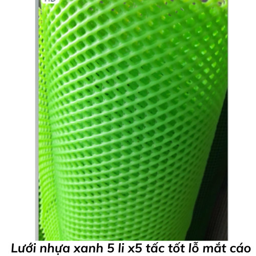 Lưới nhựa xanh 5 li x5 tấc tốt lỗ mắt cáo 