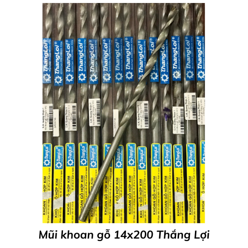 Mũi khoan gỗ 14x200 Thắng Lợi