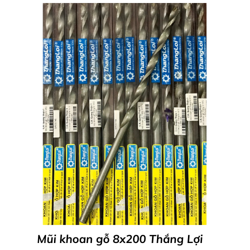 Mũi khoan gỗ 8x200 Thắng Lợi