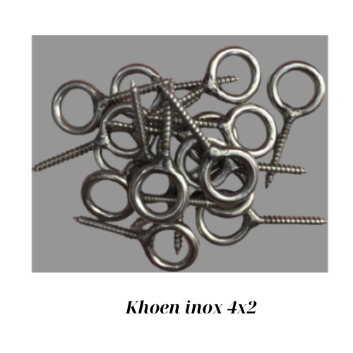 Khoen inox 4x2