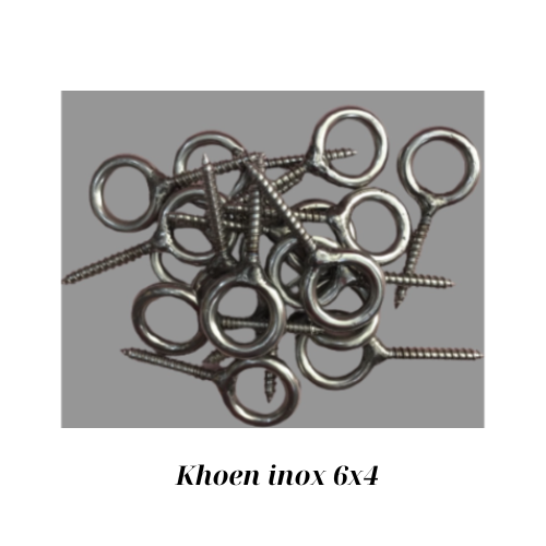 Khoen inox 6x4