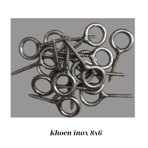 Khoen inox 8x6