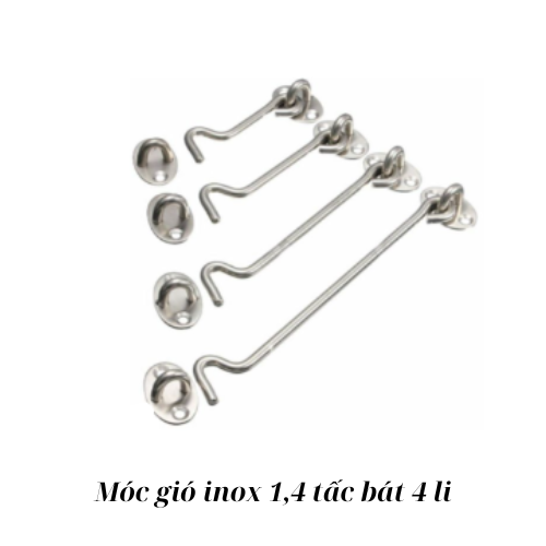 Móc gió inox 1,4 tấc bát 4 li