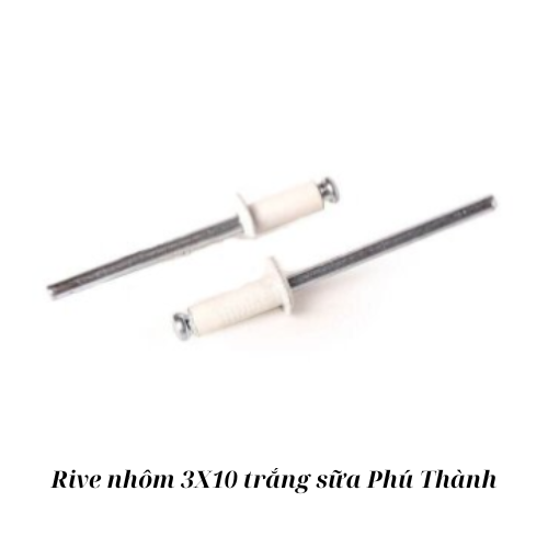 Rive nhôm 3X10 trắng sữa Phú Thành