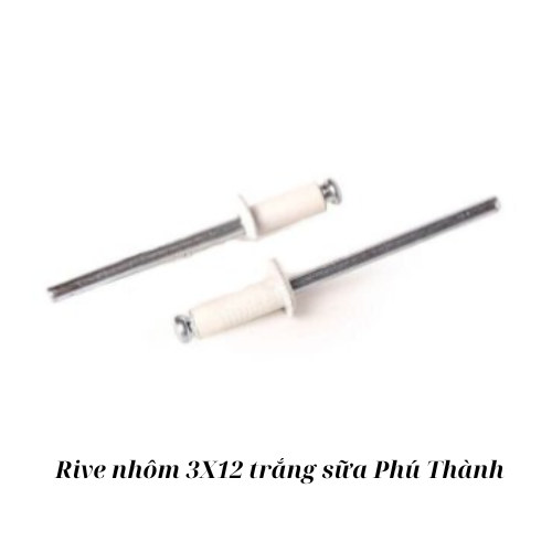 Rive nhôm 3X12 trắng sữa Phú Thành