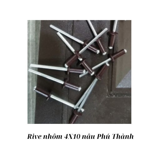 Rive nhôm 4X10 nâu Phú Thành