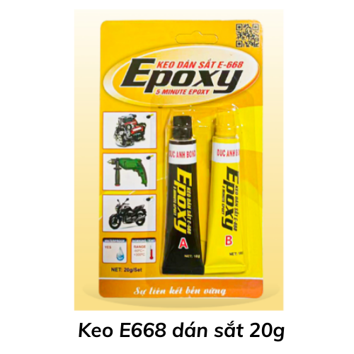 Keo E668 dán sắt 20g