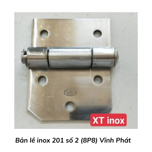 Bản lề inox 201 số 2 (8P8) Vĩnh Phát