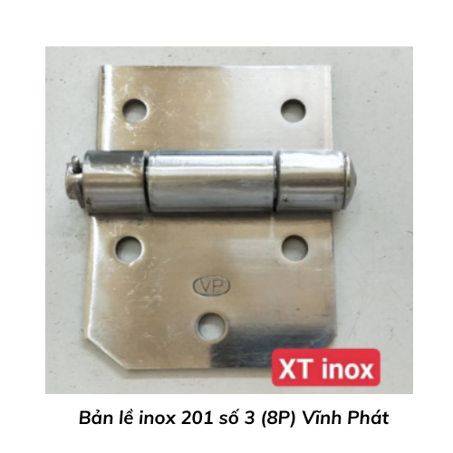 Bản lề inox 201 số 3 (8P) Vĩnh Phát