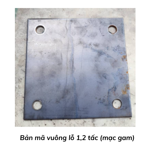 Bản mã vuông lỗ 1,2 tấc (mạc gam)