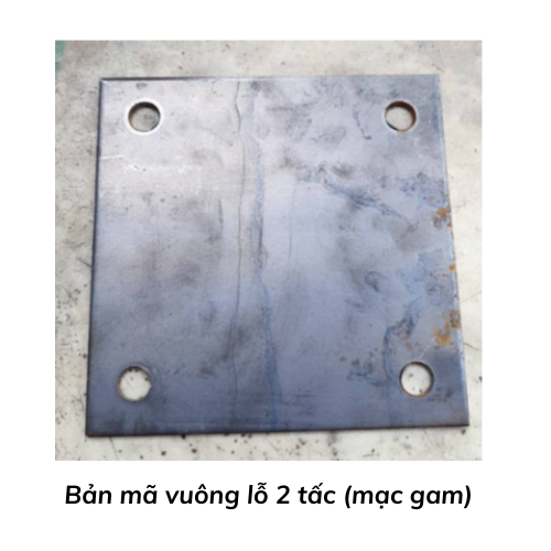 Bản mã vuông lỗ 2 tấc (mạc gam)