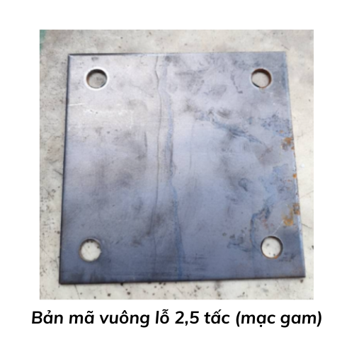 Bản mã vuông lỗ 2,5 tấc (mạc gam)