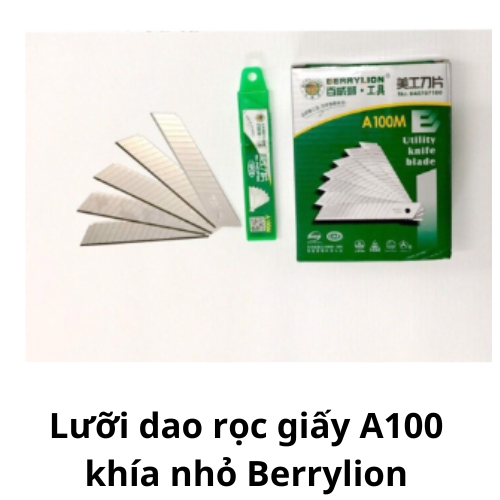 Lưỡi dao rọc giấy A100 khía nhỏ Berrylion