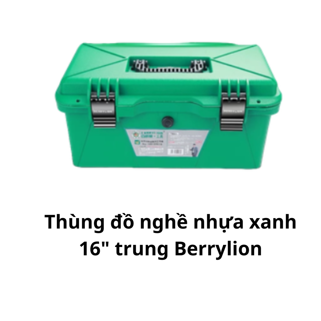 Thùng đồ nghề nhựa xanh 16" trung Berrylion