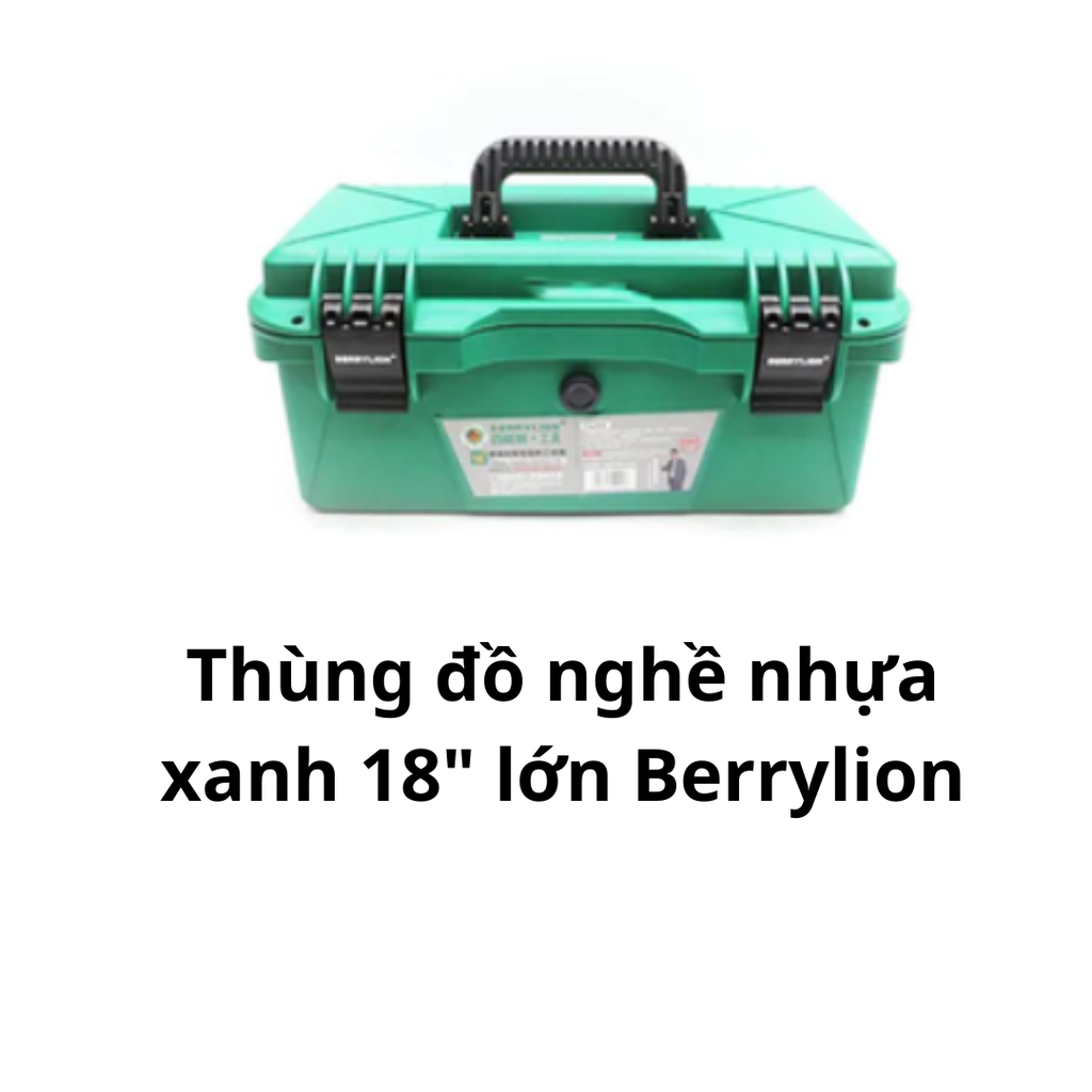 Thùng đồ nghề nhựa xanh 18" lớn Berrylion