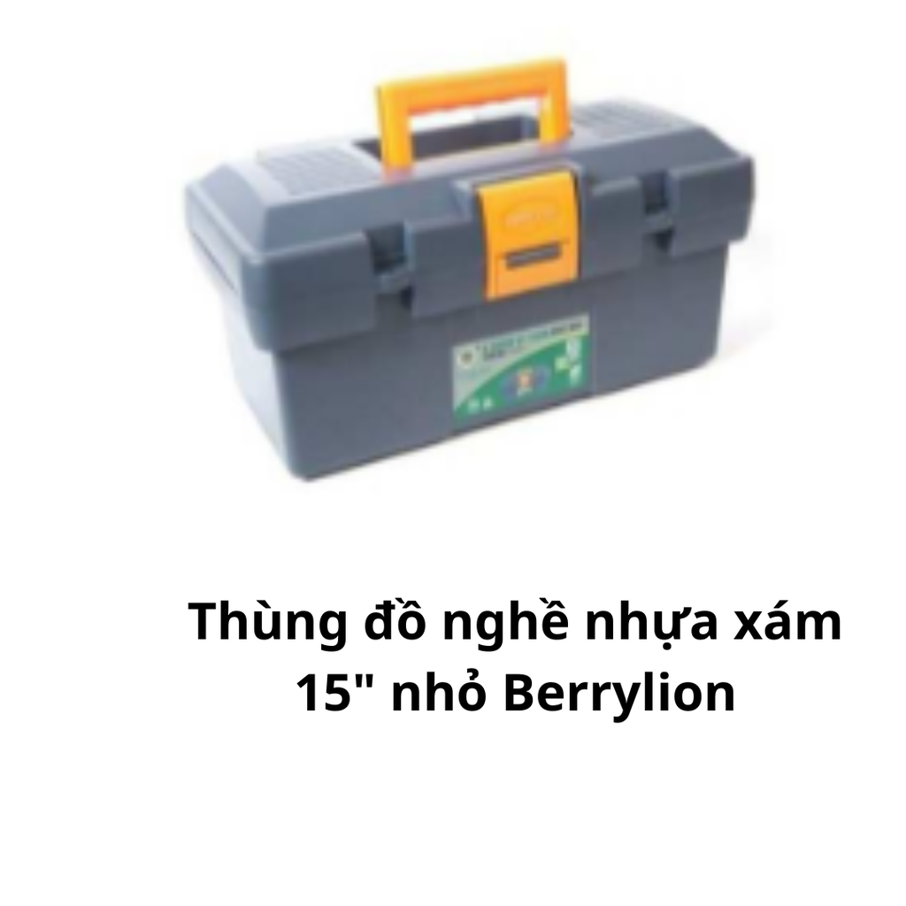 Thùng đồ nghề nhựa xám 15" nhỏ Berrylion