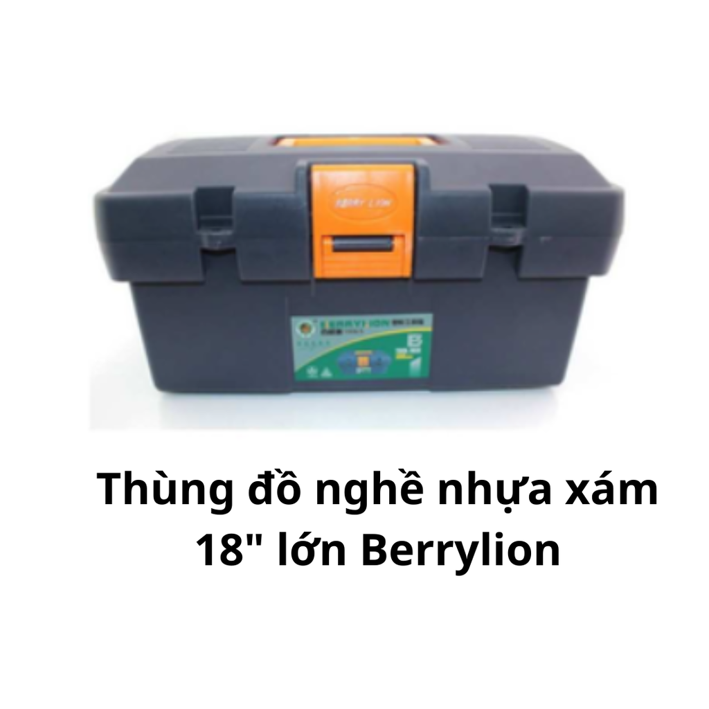 Thùng đồ nghề nhựa xám 18" lớn Berrylion