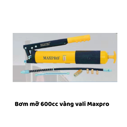 Bơm mỡ 600cc vàng vali Maxpro