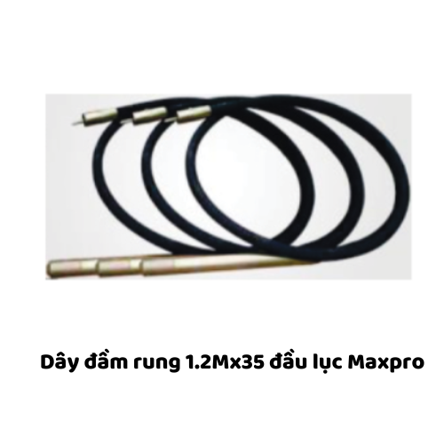 Dây đầm rung 1.2Mx35 đầu lục Maxpro