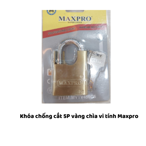 Khóa chống cắt 5P vàng chìa vi tính Maxpro