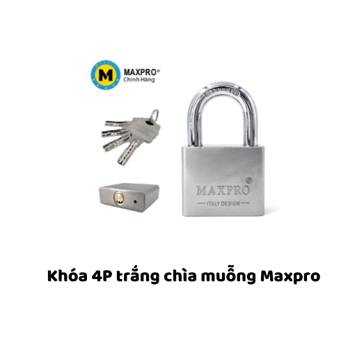 Khóa 4P trắng chìa muỗng Maxpro