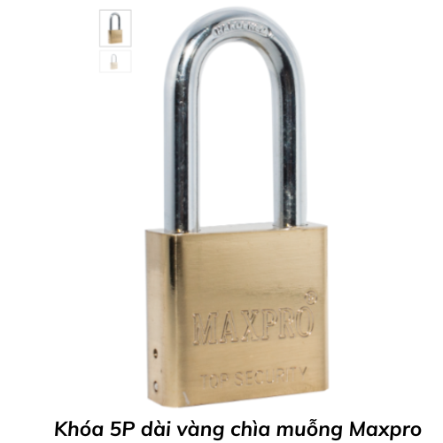 Khóa 5P dài vàng chìa muỗng Maxpro