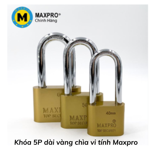 Khóa 5P dài vàng chìa vi tính Maxpro