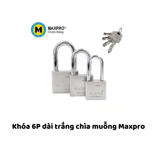 Khóa 6P dài trắng chìa muỗng Maxpro