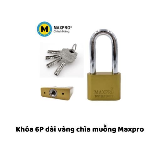 Khóa 6P dài vàng chìa muỗng Maxpro